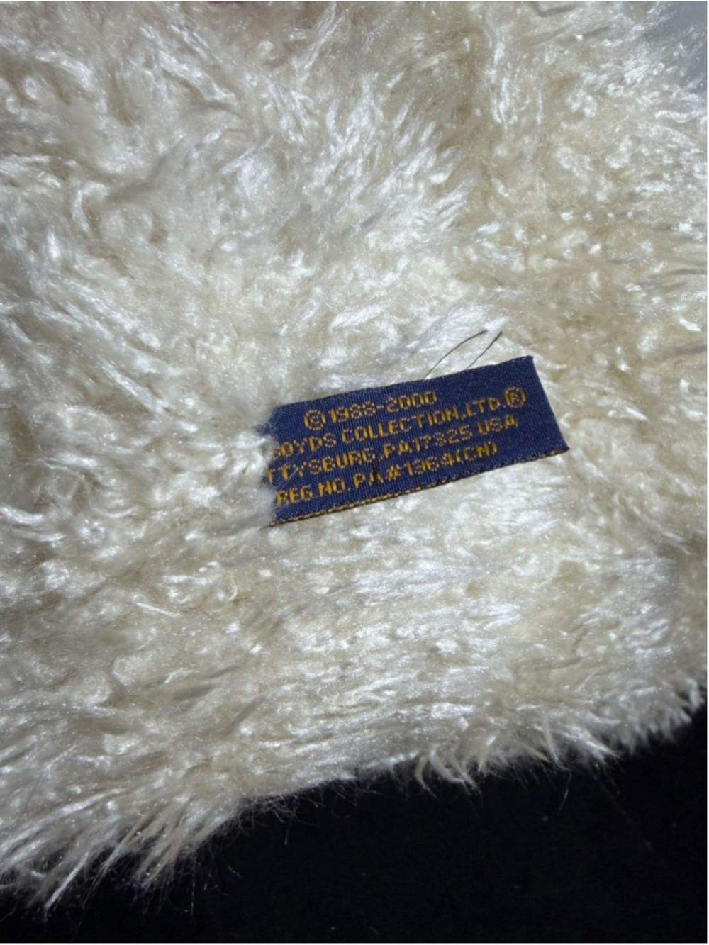 Boyds Collection Ltd 1998 Plush Teddy Bear White Patriotic Star Bow Stuffed Anim - Picture 7 of 13